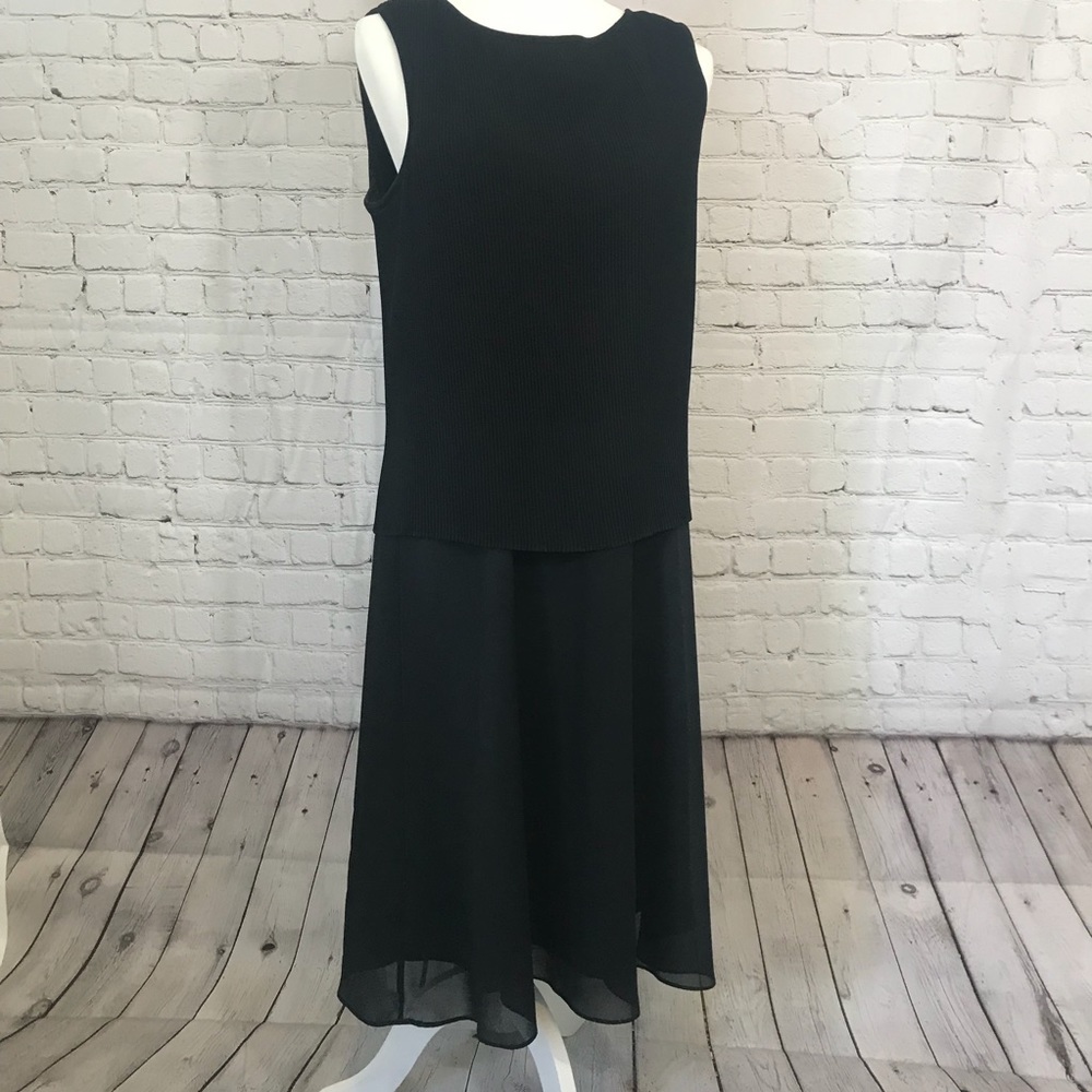 Scarlett black faux 2pc sheath dress